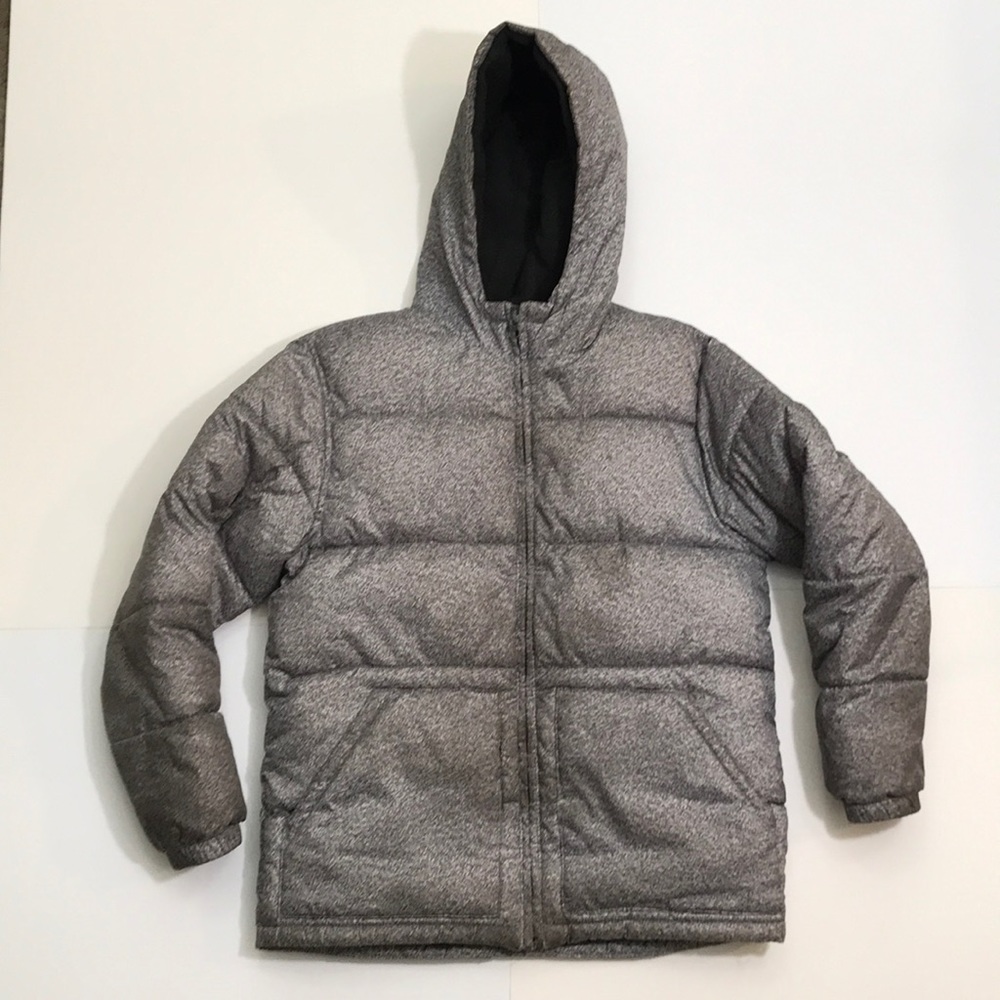 OLD NAVY Boys L(10/12) Gray Hooded Jacket GUC
